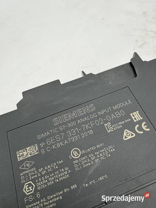 Siemens 6ES7 3317KF020AB0 AI Module Warszawa