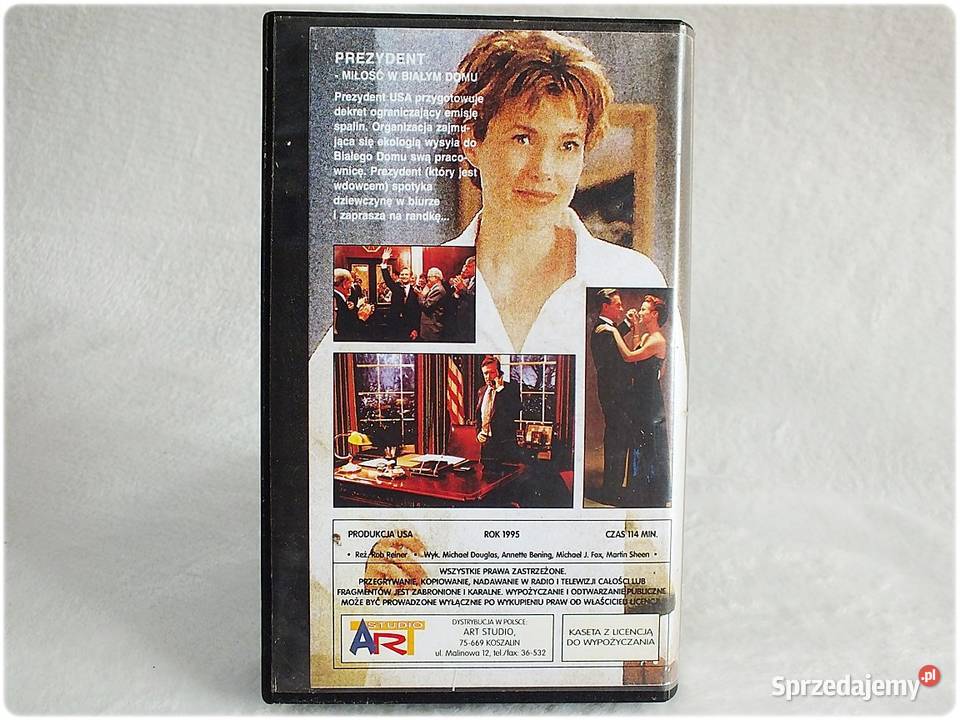 Kaseta VHS PREZYDENT Miłość w Białym Domu Film lubuskie Żary