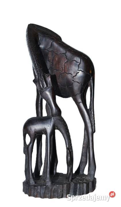 Żyrafa figurka z hebanu Lębork sprzedam