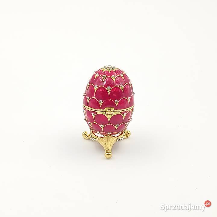 Jajko jajo faberge pojemniki szkatułka czerwone śląskie Zawiercie