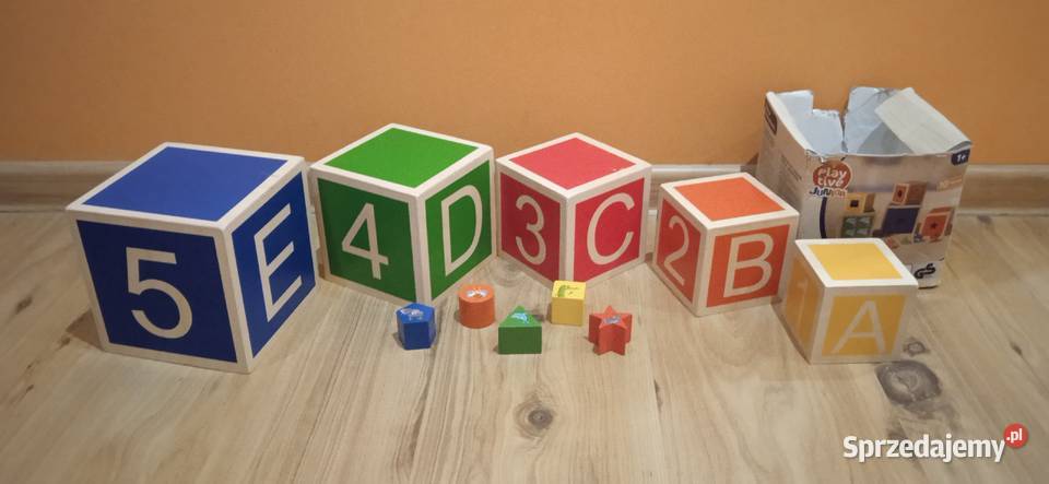 Drewniane sensoryczne kostki do układania w stos Zielona Góra sprzedam