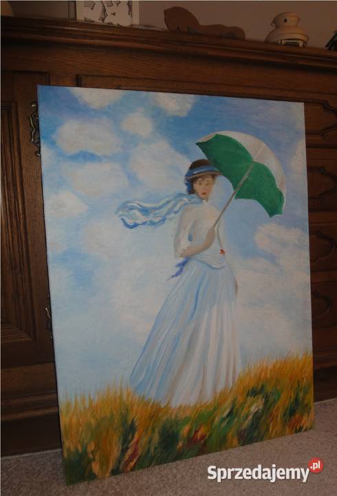 Obraz olejny kobieta z parasolką Claude Monet Konin