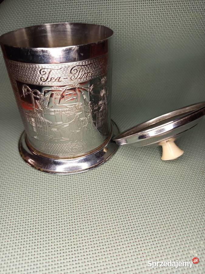 Mały orientalny blaszany pojemnik na herbatę Warszawa