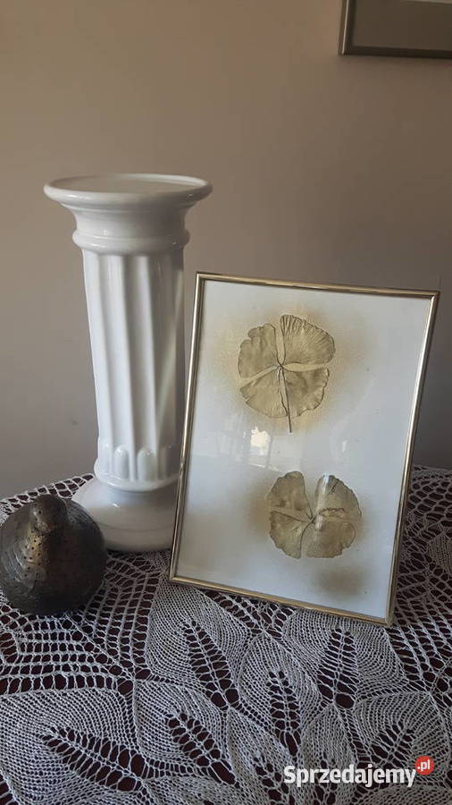 obraz złoty koniczynki z liści miłorzębu na inny kolor Poznań