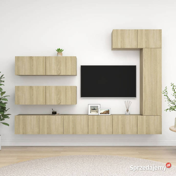 7cz zestaw szafek TV dąb sonoma materiał Warszawa