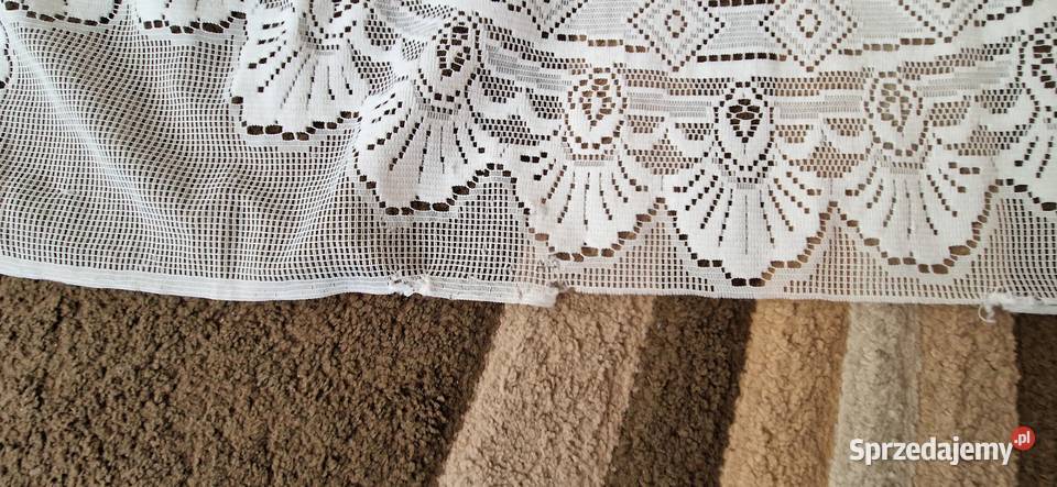 firanka firana duża biała róże kwiaty 246