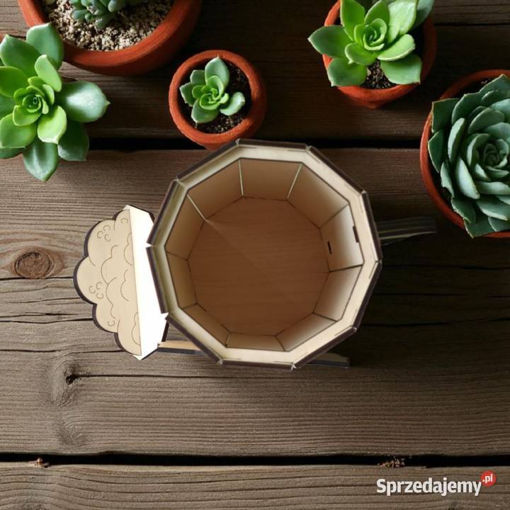 Drewniany Grawerowany Kufel Pudełko lubelskie Lublin