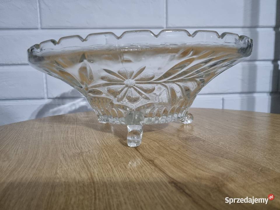 Patera Misa Szklana Vintage Wola Podłężna