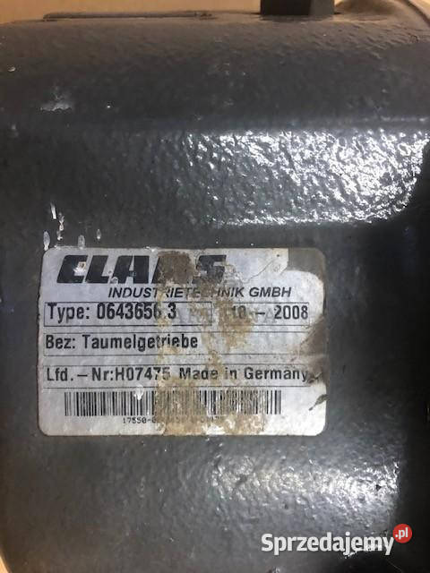 Claas Przekładnia Schumachera Claas 0006436563 Jastrzębniki