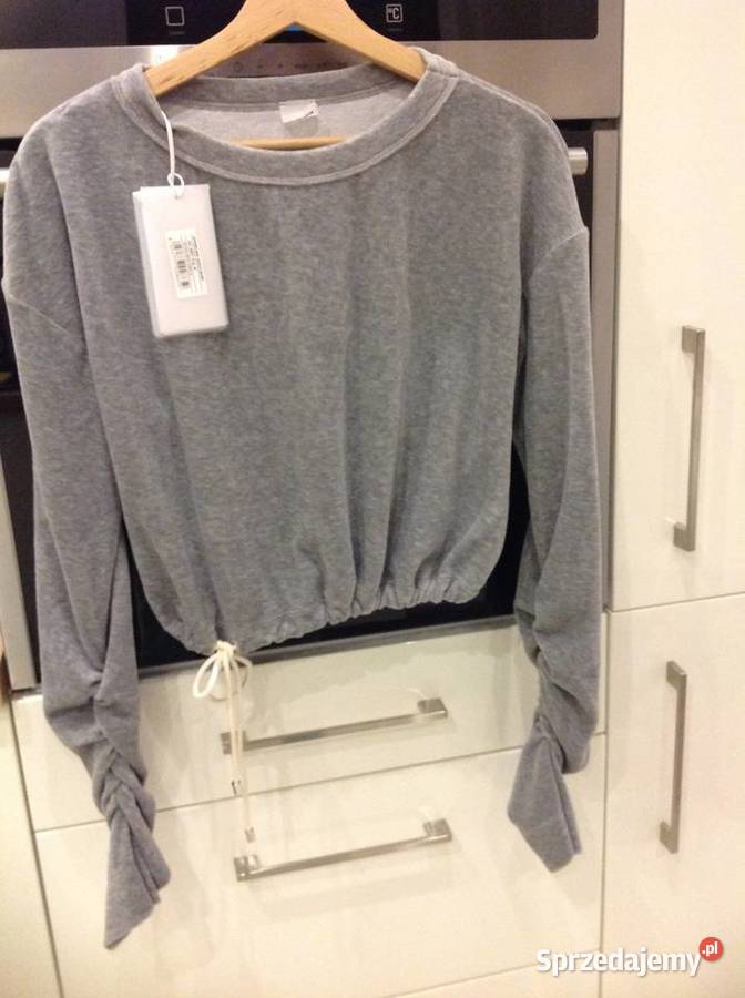 Crop Top Bluza Damska C CLIQUE PINKO r M Nowa szary/srebrny Nowa Sól