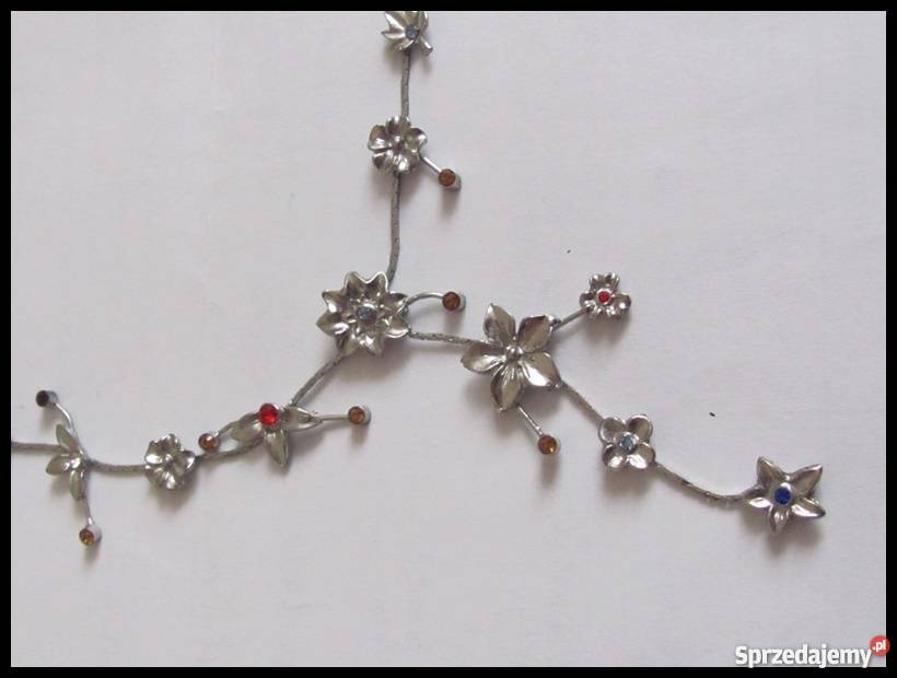 Naszyjnik kwiatki sztuczna biżuteria Płock