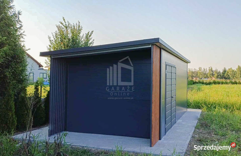 Garaż ocieplany z płyty warstwowej 55x3m wiata Czersk