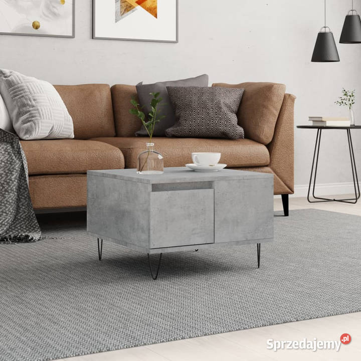 Stolik kawowy szarość betonu 55x55x365 WM830760
