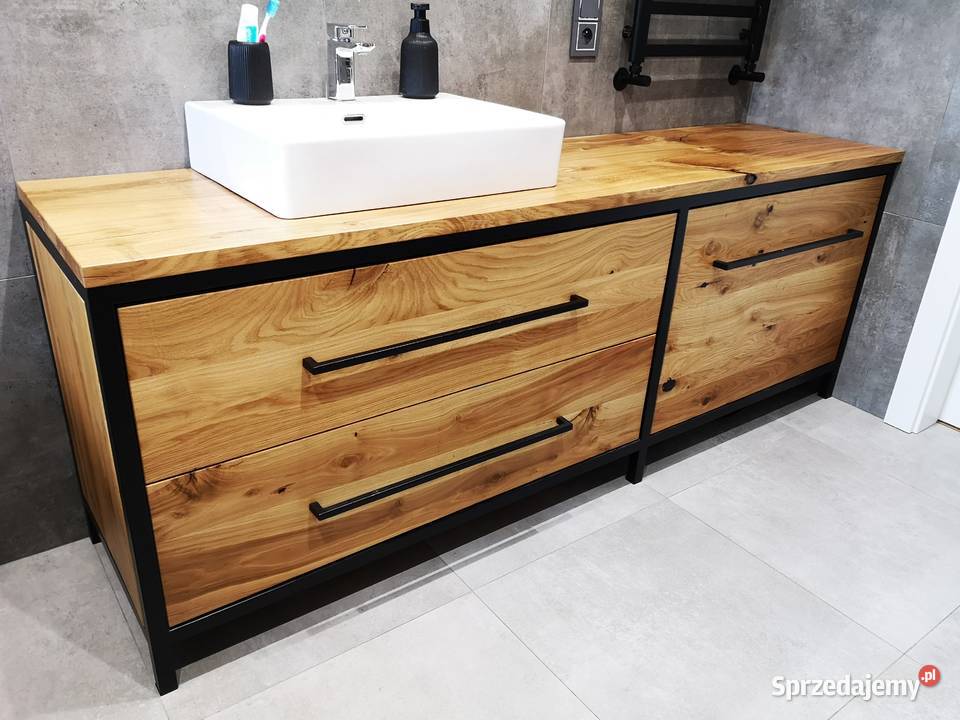 LOFT dębowa szafka łazienkowa 200x77x52 na 52cm Wrocław