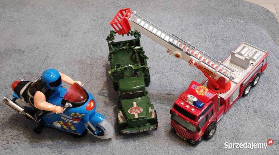 Zestaw straż pożarna ciężarówka napęd i motor Szczecin