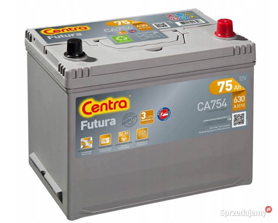 AKUMULATOR CENTRA FUTURA 75AH 630A P sam Lublin