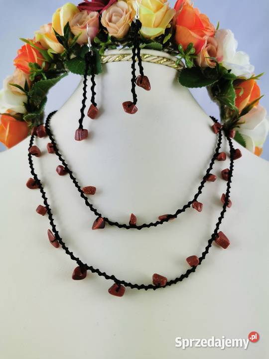 Biżuteria frywolitkowa Wiśniowa