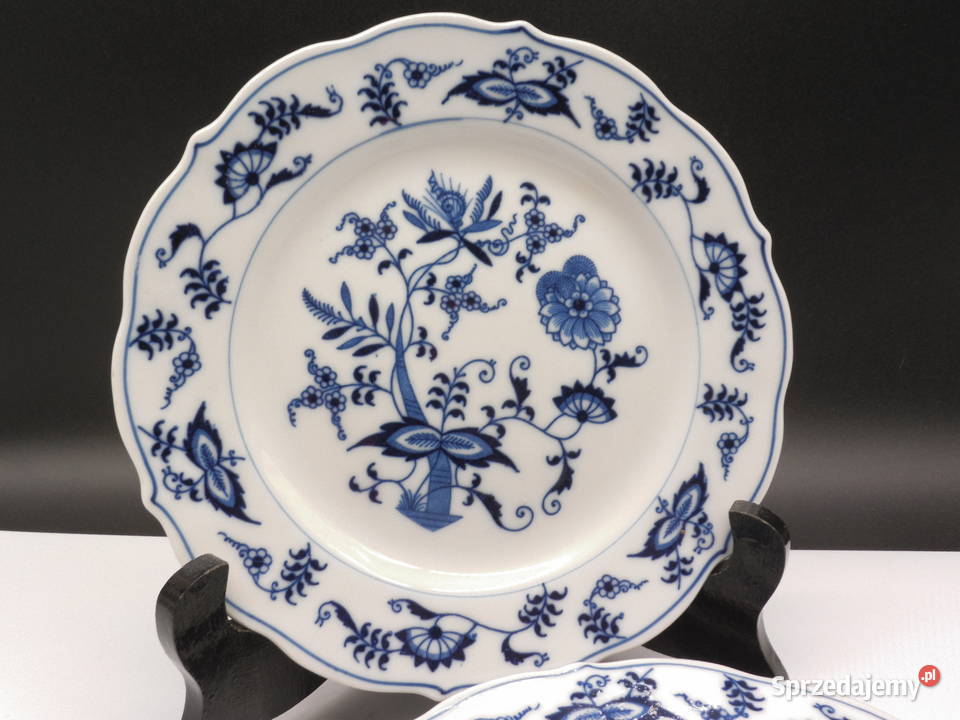 Zestaw 3 Talerzyków Deserowych BLUE DANUBE Porcelana i szkło Raszków