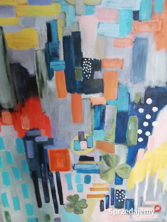 Abstrakcja ręcznie malowana100150 duża