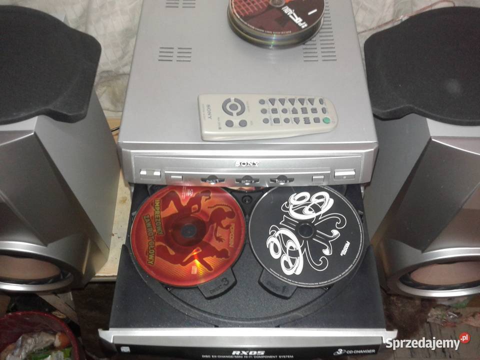 Wieża SONY z głośnikami i pilotem komplet stan