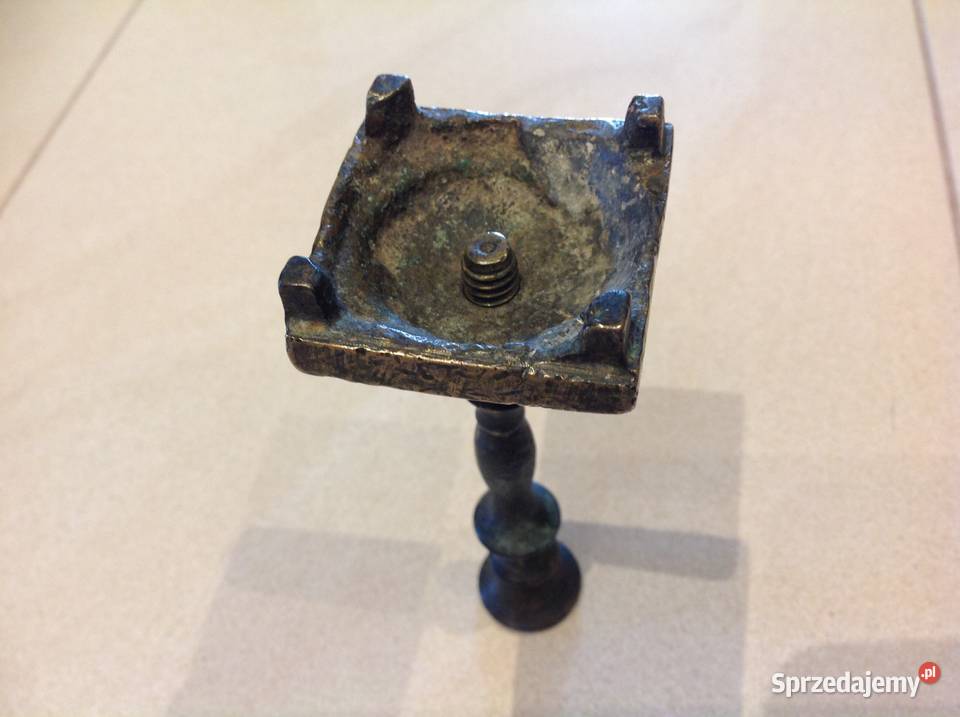 Stary Świecznik Mosiężny Nowa Sól