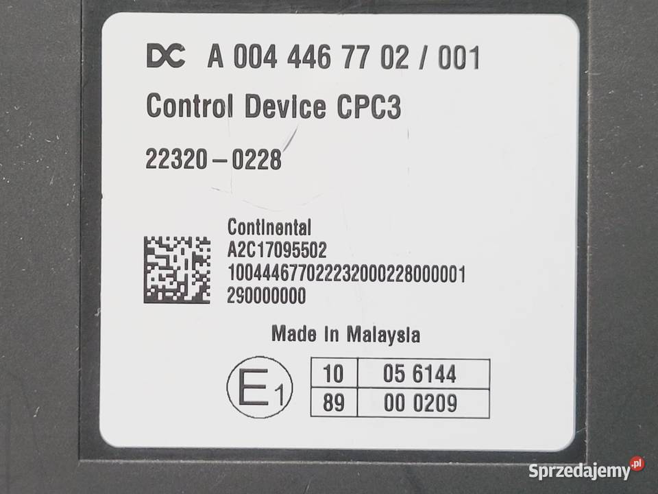 Sterownik Komputer Modul CPC3 A0044467702 001 Zawichost sprzedam