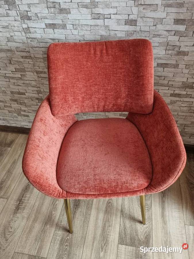 Krzesło do jadalni tapicerowane aksamitem z łódzkie Czastary sprzedam