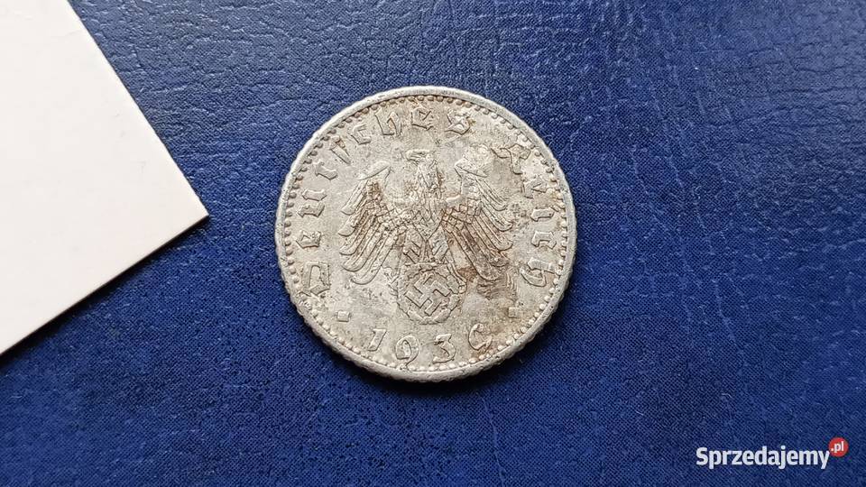 Stare monety 50 pfennig 1939 A NIemcy Lesko