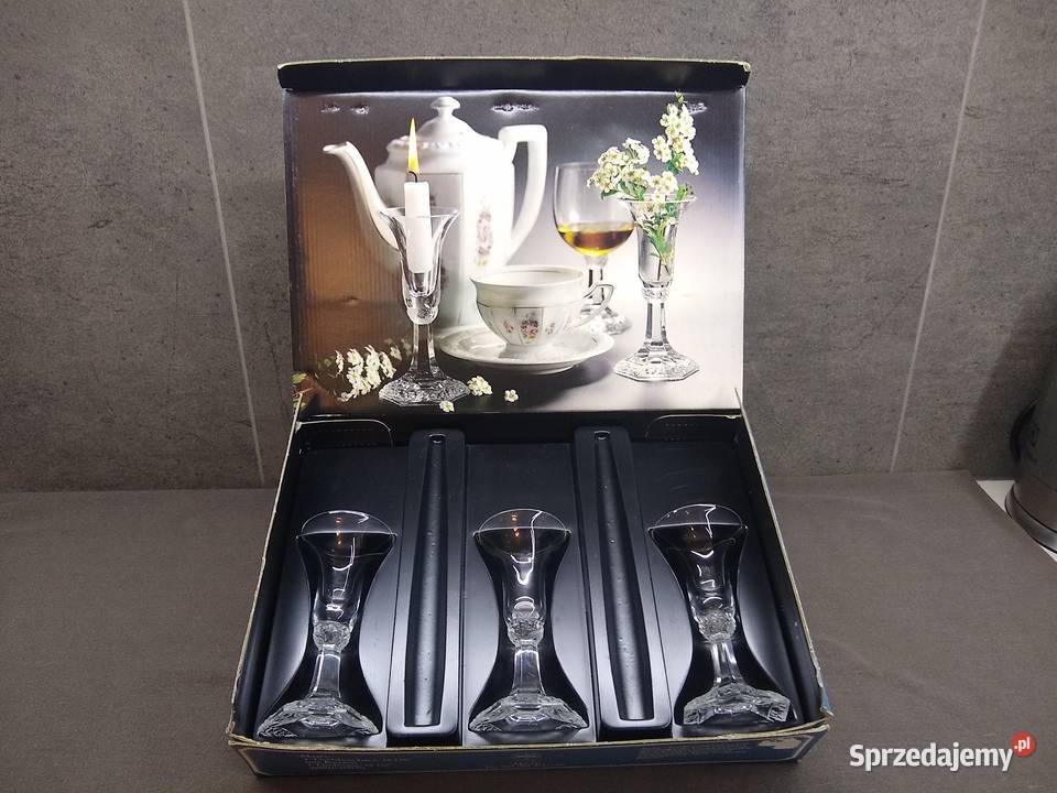Świeczniki Rosenthal Maria Kryształowa sygnowane wielkopolskie Kalisz