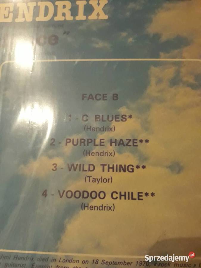 JIMI HENDRIX Experience 1972kolekcja własna Rzeszów