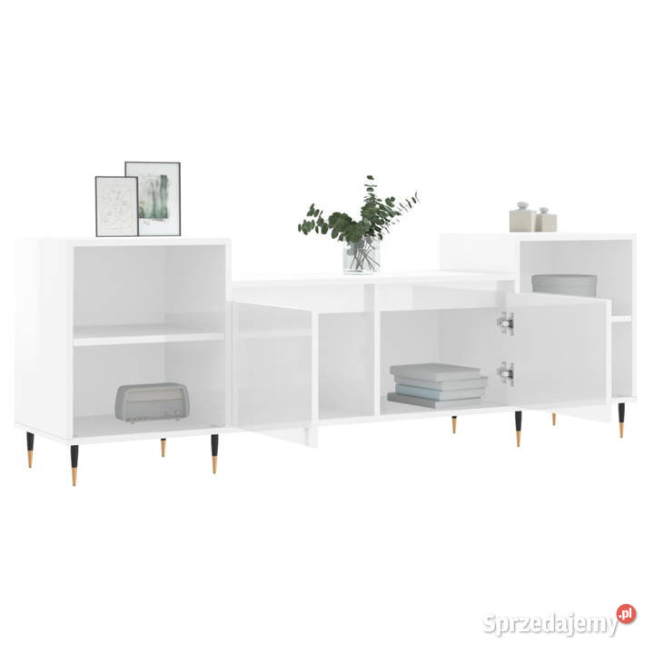 Szafka pod TV wysoki połysk biała 160x35x55 Warszawa