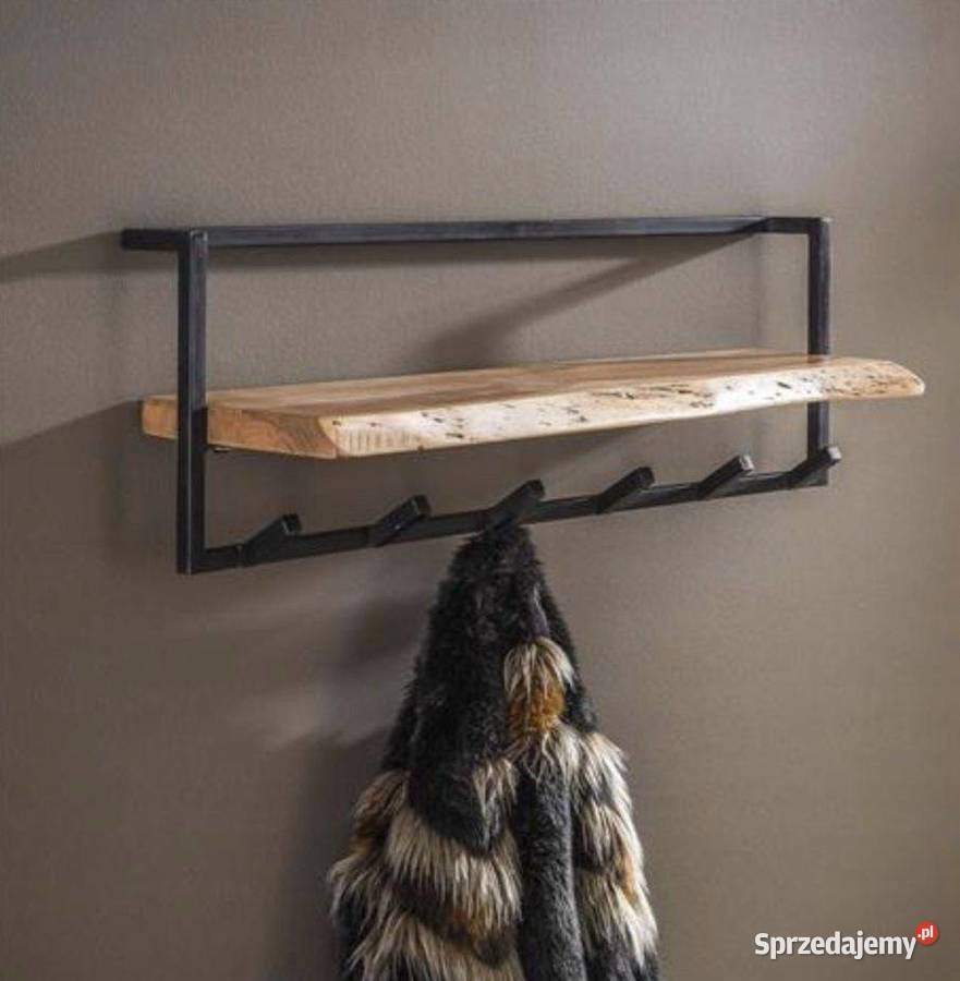 wieszak na kurtki Dębowy dąb loft naturalne Bartoszyce