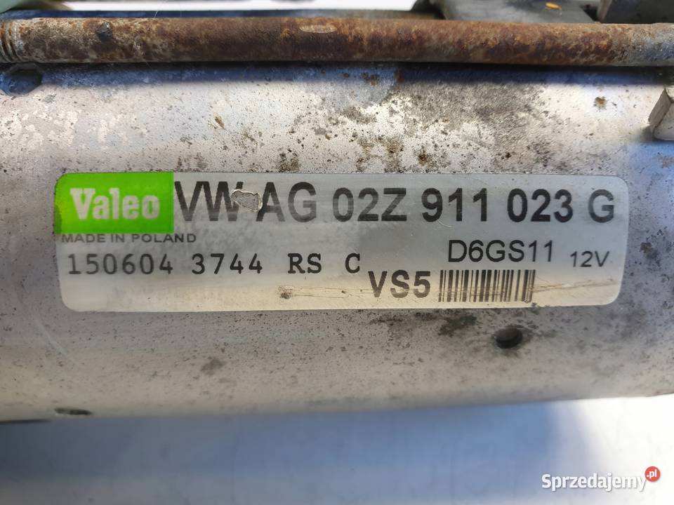 ROZRUSZNIK VW Touran II 20 FSI ROZRUSZNIK valeo Układ elektryczny silnika Rudka