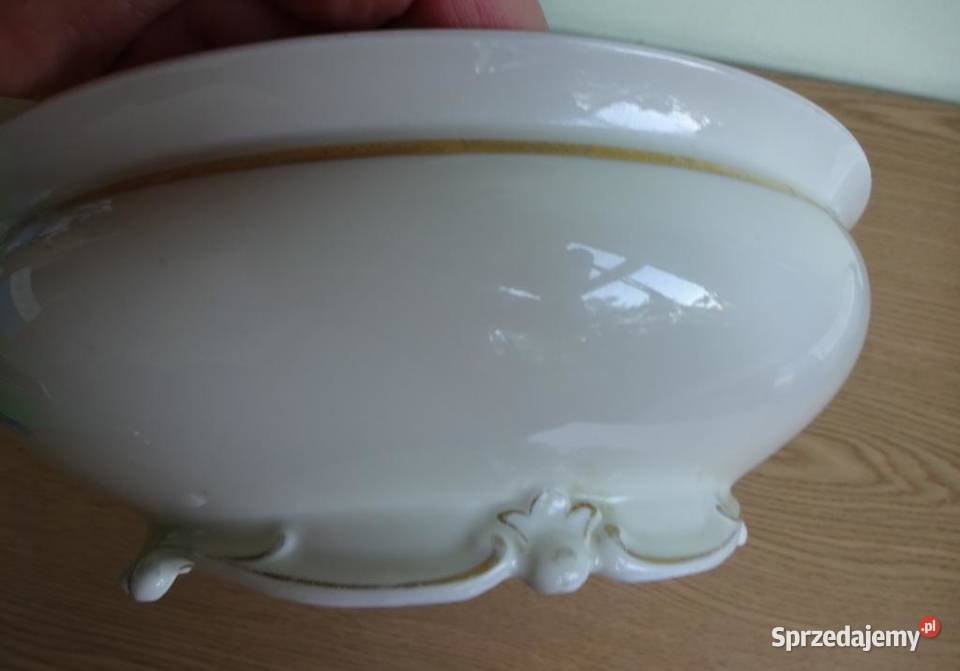 Stara Miska Porcelanowa Ecru Fabryka Frstenberg wielkopolskie Poznań