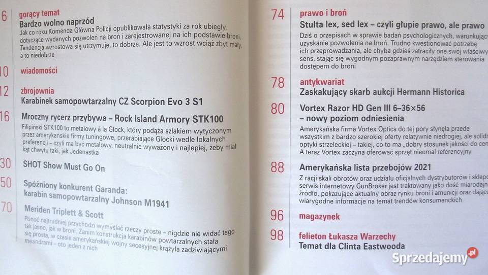 W Strzał 2022 3 i 4 Magazyn miłośników broni Warszawa sprzedam