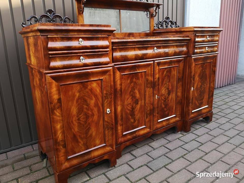 Kredens Komoda Biedermeier Ludwik Filip Politura Swarzędz