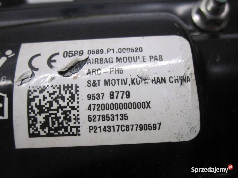 MOKKA A 15r AIRBAG poduszka kierowcy 95378779 świętokrzyskie Kielce