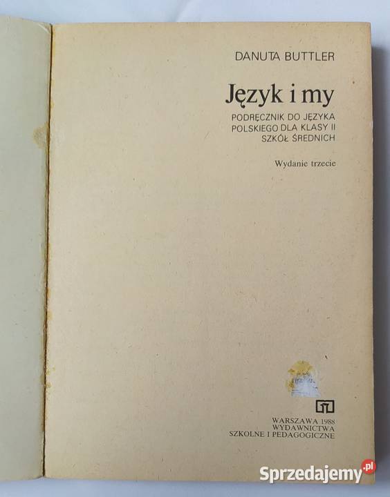 JĘZYK POLSKI Język i my klasa 2 Danuta Buttler