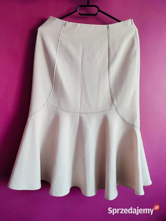 Elegancka Kremowa Spódnica Midi Styl Syrenkowy podlaskie sprzedam