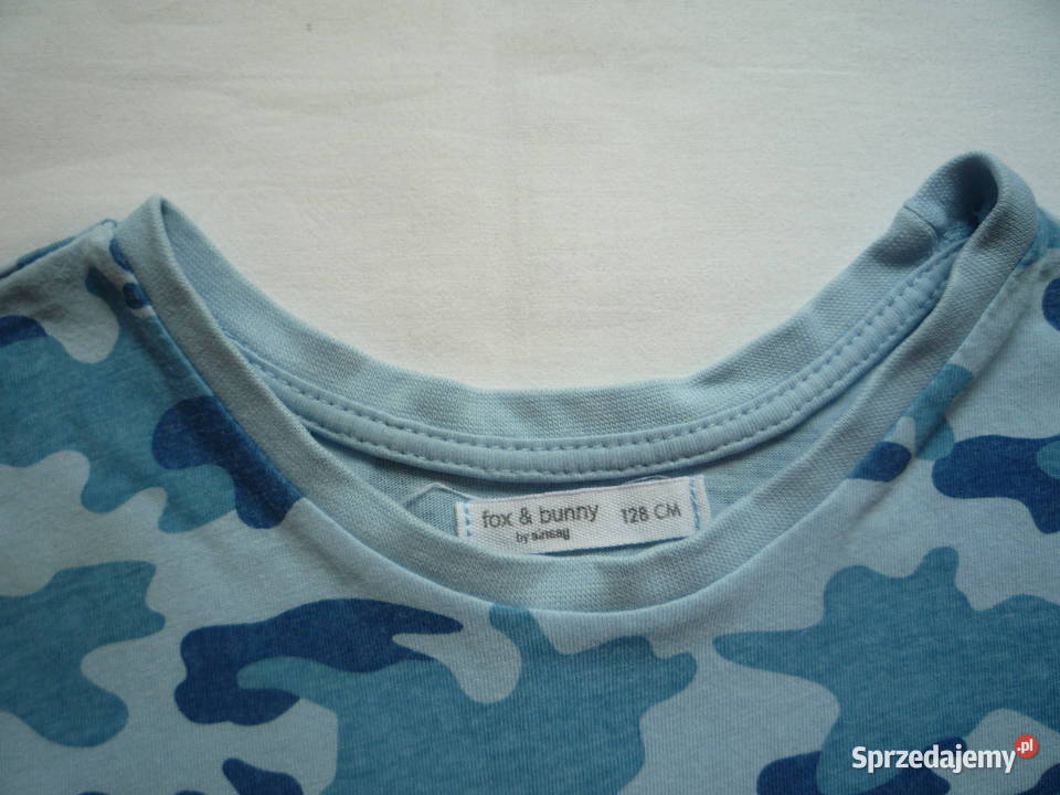 Sinsay 116122 Koszulka Niebieskie wzorki moro Szczecin