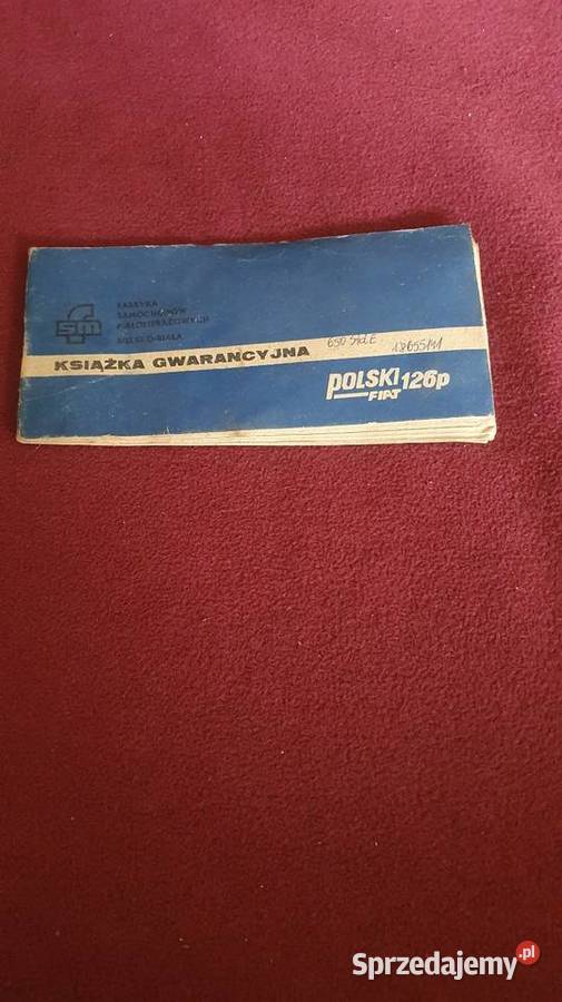 Książka gwarancyjna polski fiat 126p Pozostałe