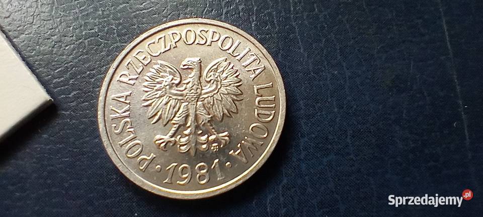 Stare monety 20 groszy 1981 PRL Polska piękna