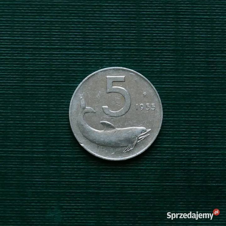 WŁOCHY 5 lirów 1955r Gliwice