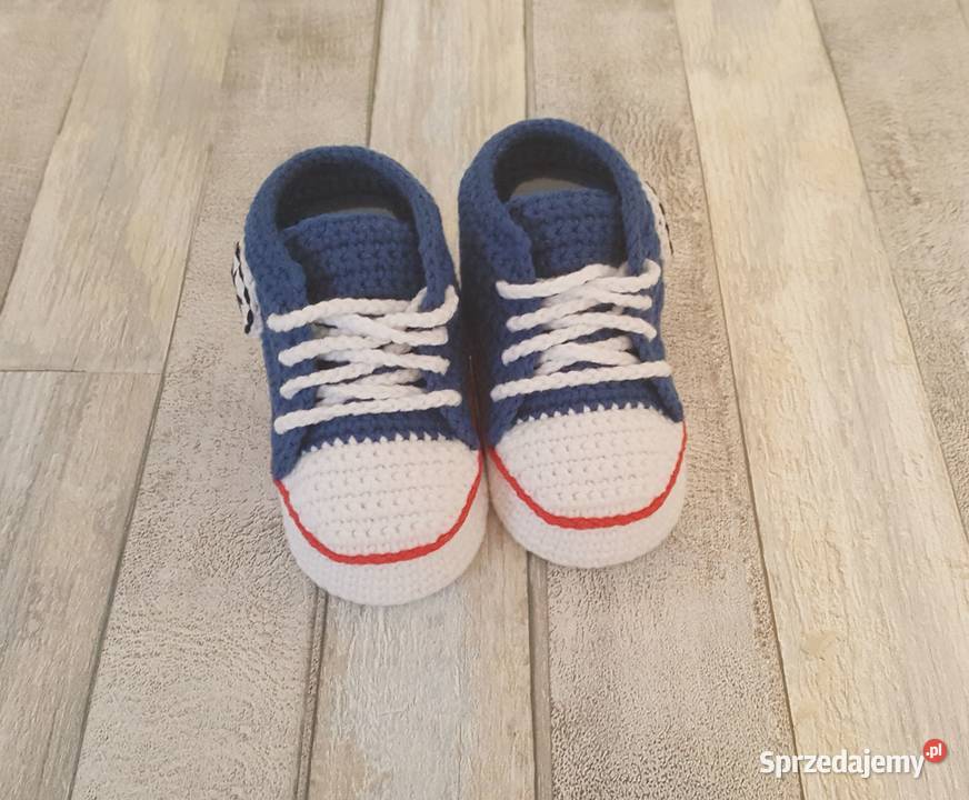 Buciki szydełkowe trampki ręcznie robione dzieci mazowieckie Warszawa