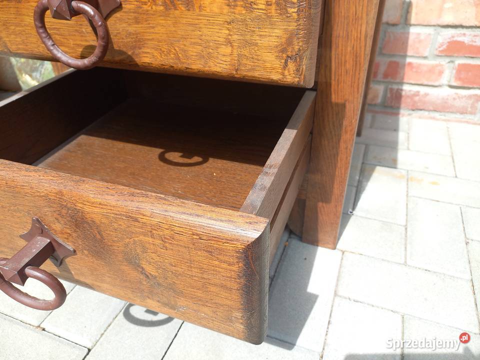 Szafka nocna Komoda dębowa Rustykalna Stolik Meble Gawroniec