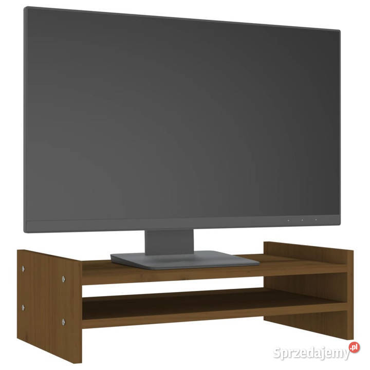 Podstawka na monitor miodowy brąz 50x27x15 lita mazowieckie Warszawa sprzedam