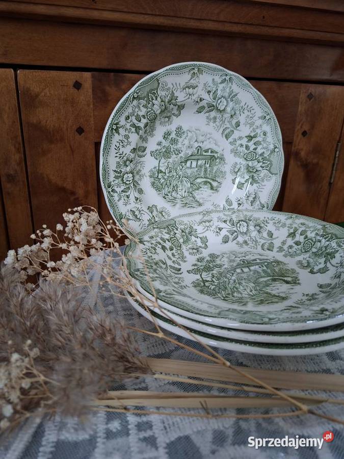 Unikatowy Zestaw Vintage 4 Głębokie Talerze CP Jaktorów-Kolonia