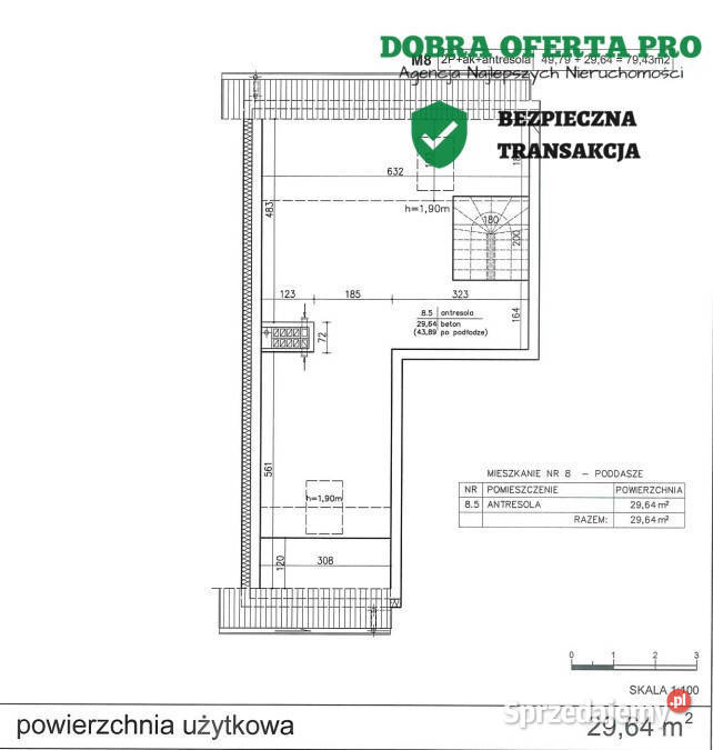 Dwupoziomowe 58 m Zawackiej Piętro 1 Gdańsk