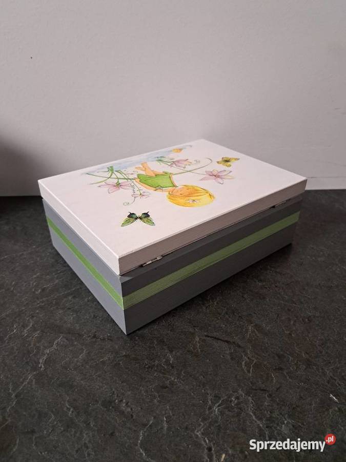 Szkatułka z dziewczynką motyle handmade Kędzierzyn-Koźle