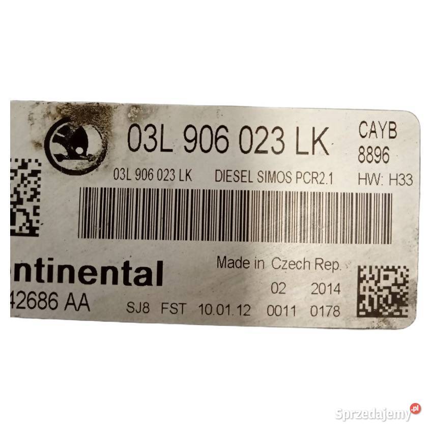 Sterownik silnika ECU 03L906023LK Skoda Fabia